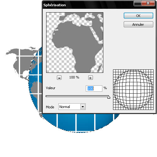 Créer un globe avec photoshop cs3